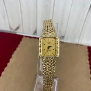 Vintage Fabulous Gold Lassale by Seiko Tank Dress Watch Seiko Lassale RARE Vintage Ladies Mesh Tank Watch Gold Tone  main image 4